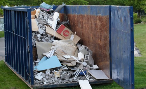 Sorted items ready for disposal